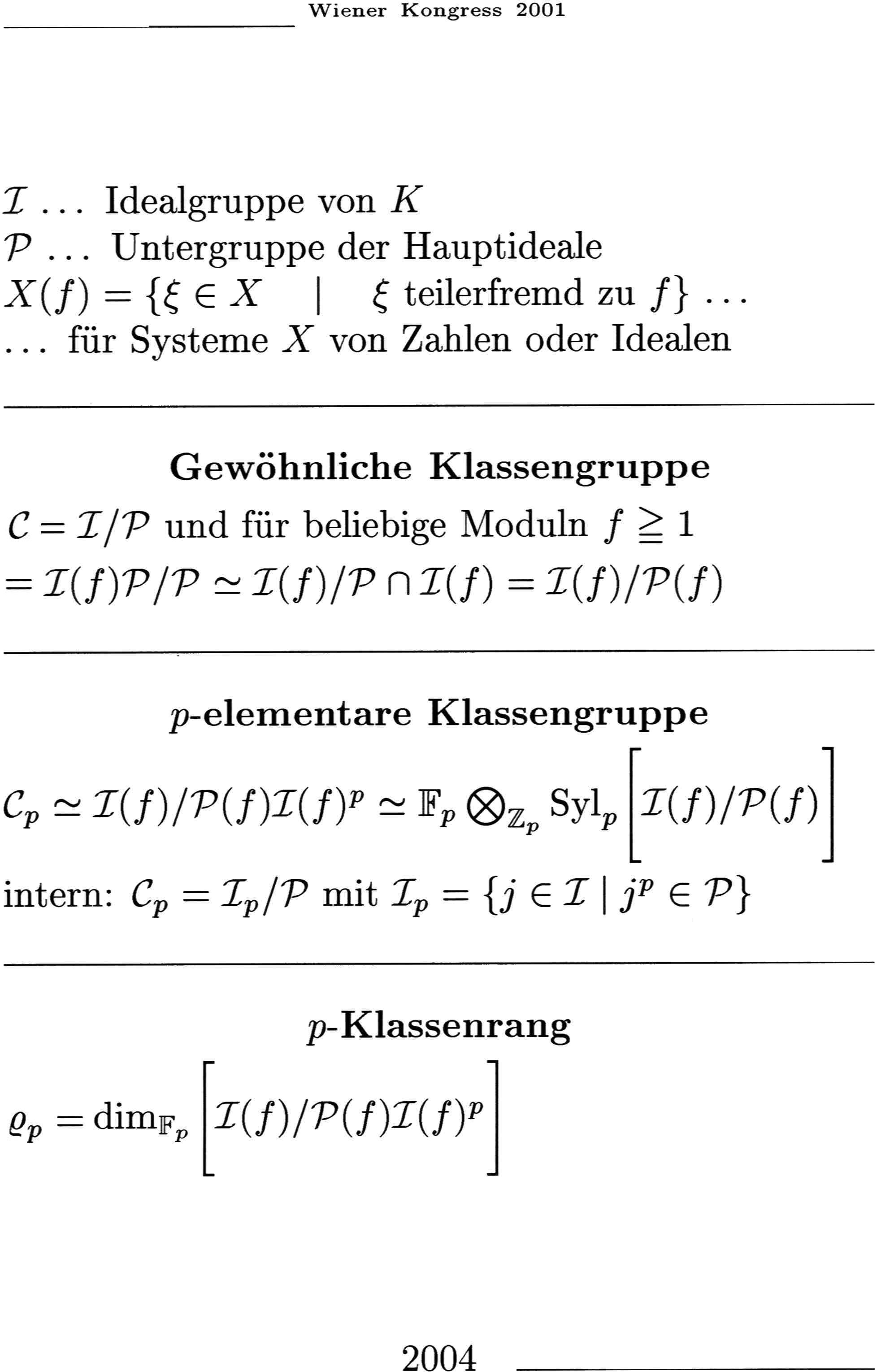 Gew&ouml;hnliche Klassengruppe